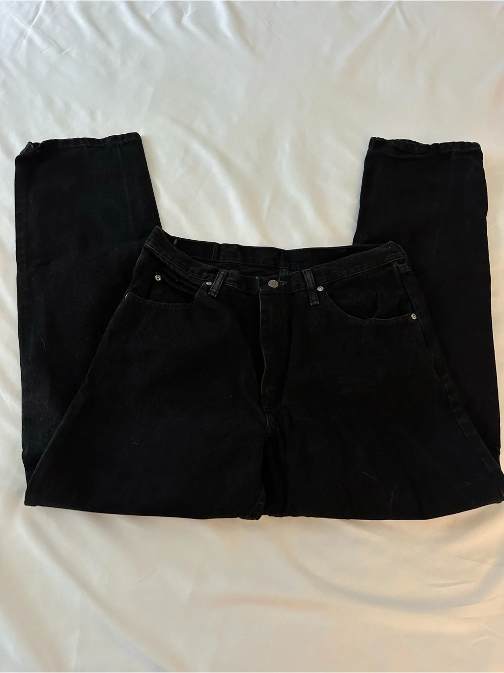 Vintage Wrangler Men's Black Straight-Leg Jeans - Picture 1 of 4